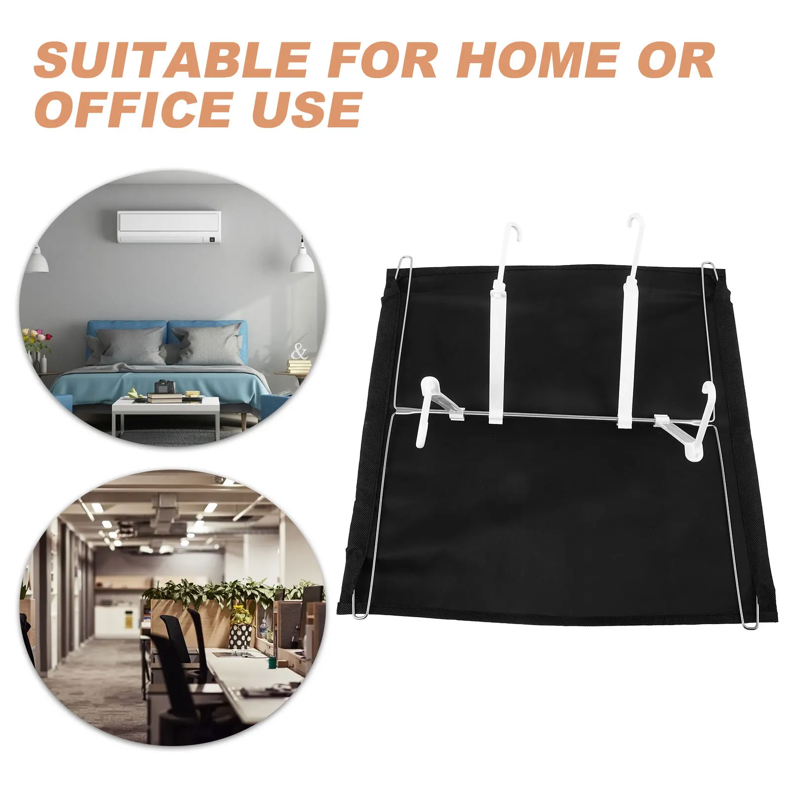 

Central Air Conditioner Deflector White Sleek Air Vent Baffle Airflow Divert for Home Office Ceiling Vent Deflector