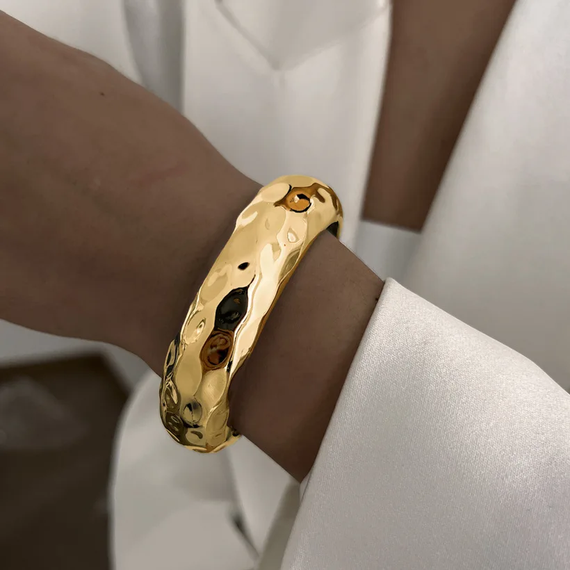 KMVEXO Punk Hip Hop metalowe kropki mankiety bransoletki dla kobiet oświadczenie bransoletki ze stopu mężczyzn biżuteria Femme akcesoria Manchette