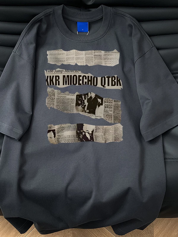 

Свободная футболка в американском ретро-стиле с круглым вырезом, уличная мода, топ для мужчин и женщин, повседневная одежда на весну