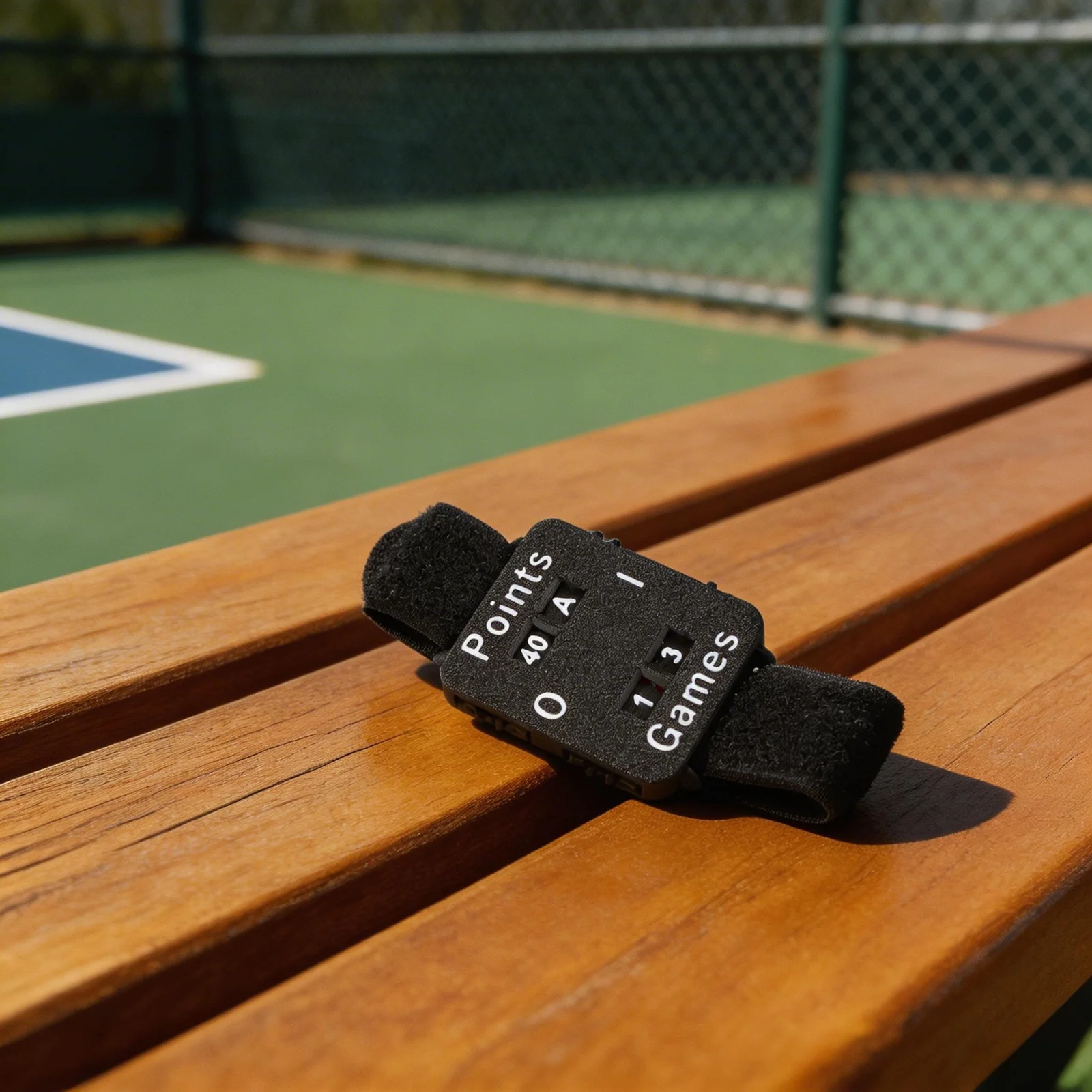 For Score Tracking Device with Wrist Mount and Adjustable Strap for Tennis and Similar Activities with High Visibility Display