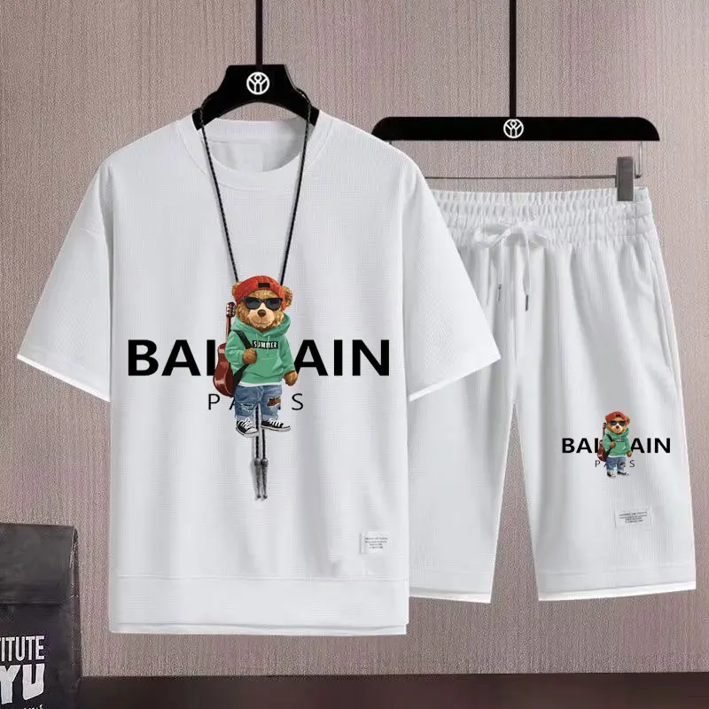 

NoEnName_Null moda hombre casablanca hommes strand conjunto korean set summer Mainland China POLYESTER Casual shopping