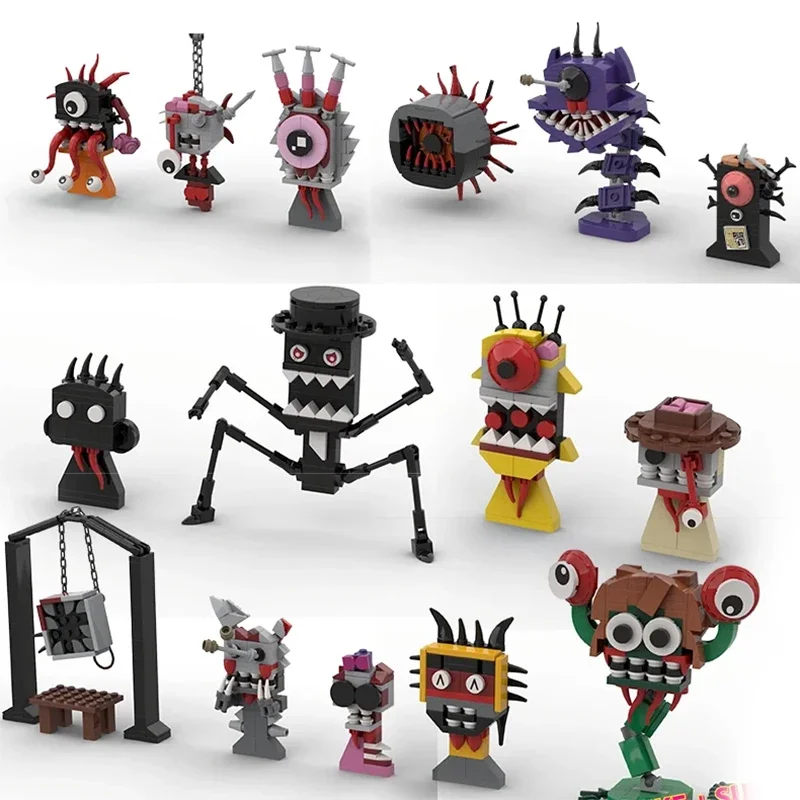 Parasite Action Figures Building Blocks Horror Dark Sprunkie Toys Oren Wenda Bricks Assmebled Toys for Kid Xmas Easter Gift