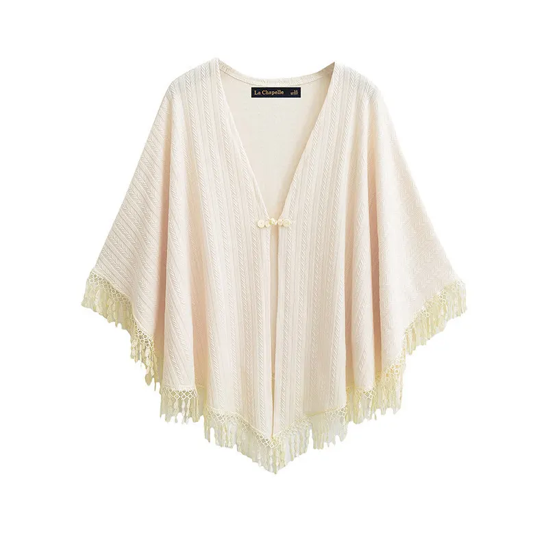 

ww27 white shawl with cheongsam and tassel ancient fairy energy cloak cape