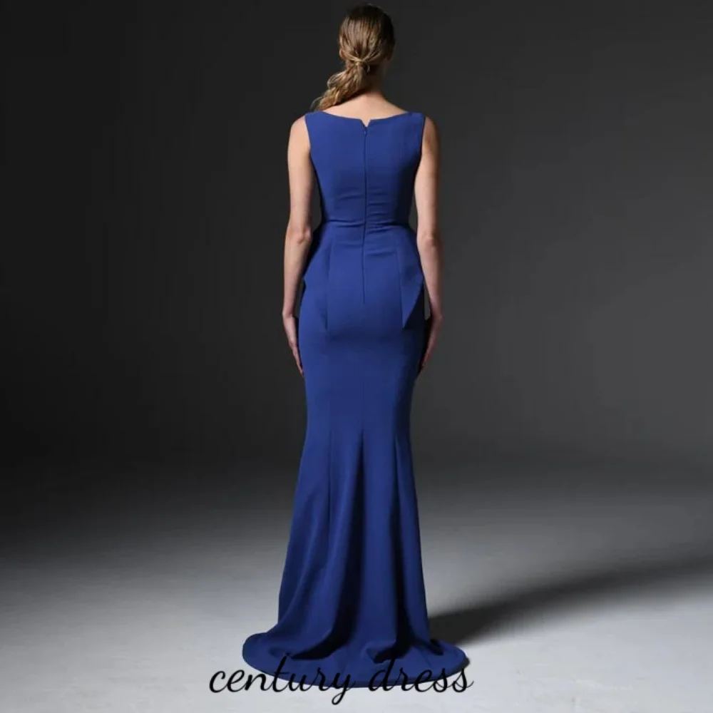 Customized Scoop-neck Women Prom Formal Dress Ruched Evening Dress Mermaid Sexy Spaghetti Strap Party Dress Women Evening Gown