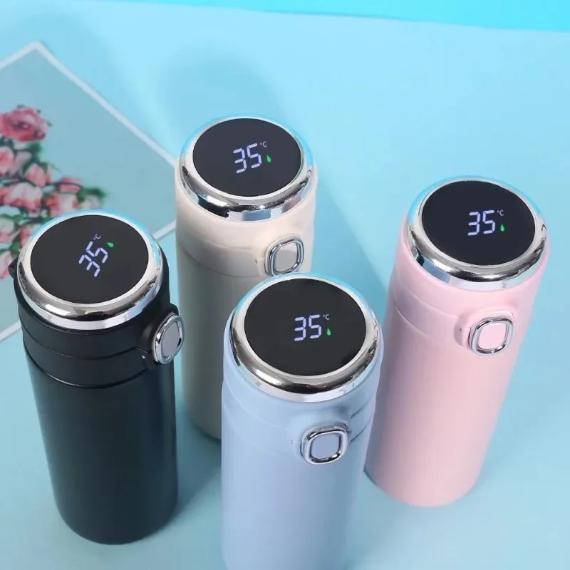 400ML Smart Thermos Stainless Steel Water Bottle Led Digital Temperature Display Coffee Thermal Mugs Intelligent Insulation Cups