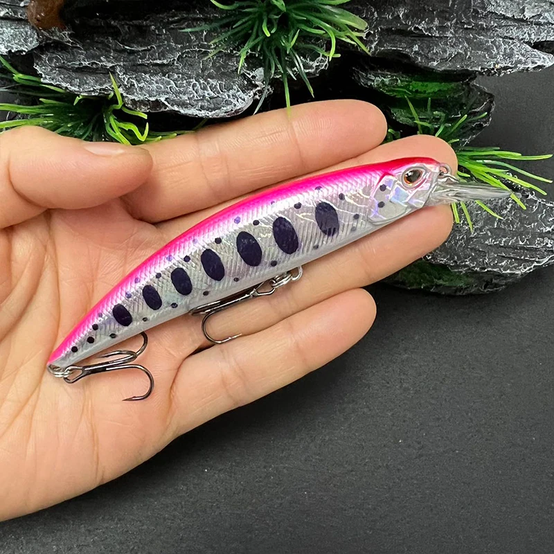 95 mm 15 g Speerspitze Ryuki 95S Minnow-Köder zum Trolling-Angeln, Barschköder, Weitwurf-Wobbler, schweres, sinkendes Jerkbait, Pesca