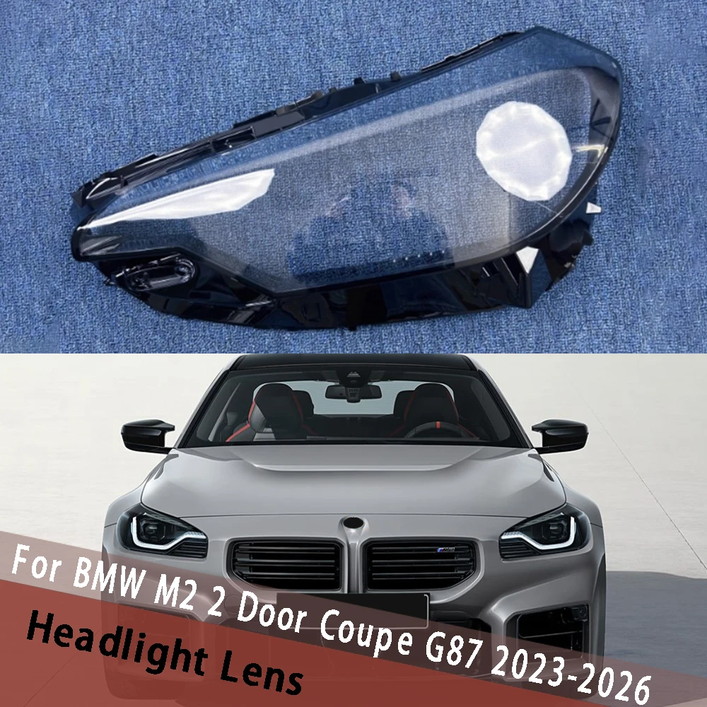 

For BMW M2 2 Door Coupe G87 2023-2026 Headlamp Lamp Shell Transparent Headlight Cover Lens Plexiglass Replace Original Lampshade