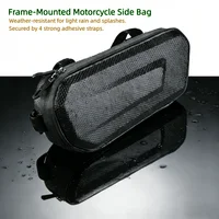 Bolsa Lateral para Motocicleta con Patrón de Fibra de Carbono | Estuche rígido moldeado en EVA, a prueba de salpicaduras y con diseño de cremallera contorneada