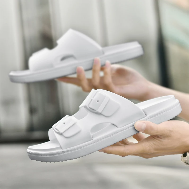 夏の新メンズスリッパ軽量通気性ビーチサンダル快適な EVA カジュアルシューズノンスリップ屋内ホーム浴室スライド