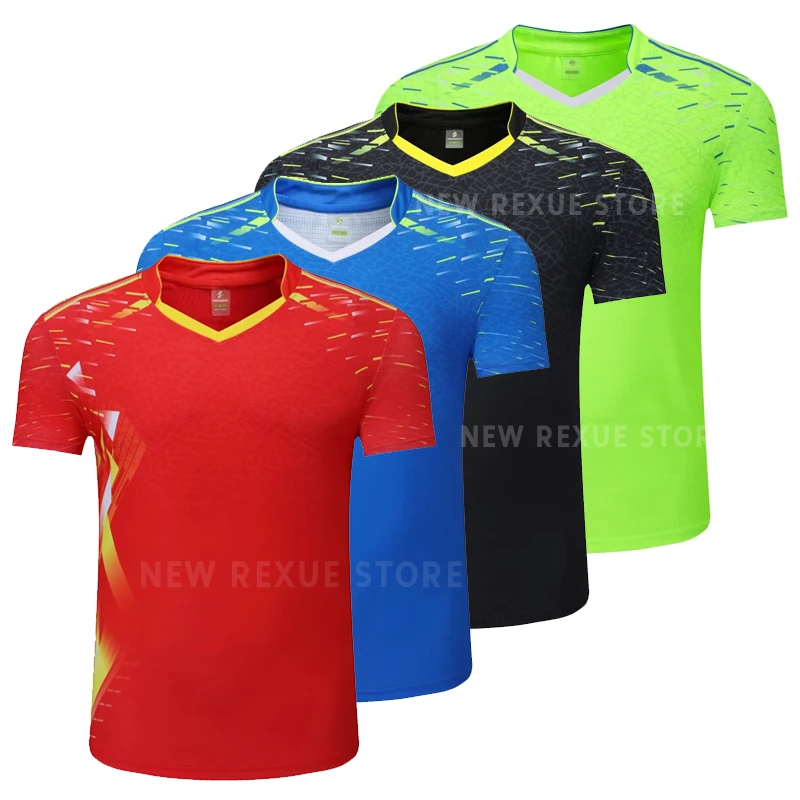 Badminton Ping Pong Series 3D Printed Men Outdoor Extreme Sports Short Sleeved Table Tennis Match T-shirt Training Clothes