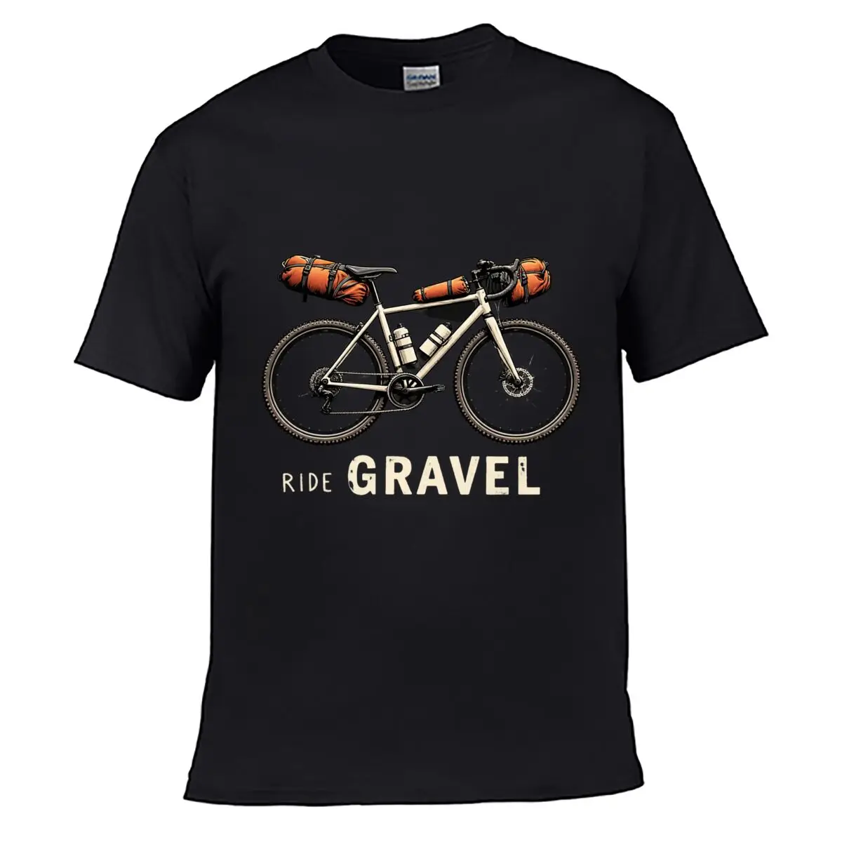 Ride Gravel Bikepacking Bicycle Adventure Graphic Loose Casual T-shirt