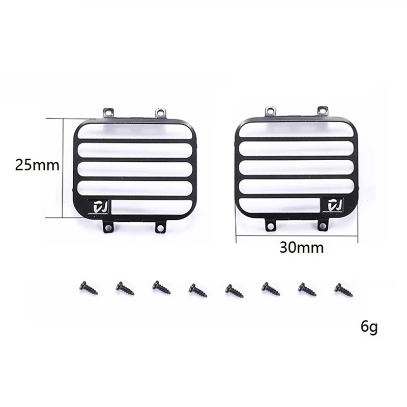 2 pçs de aço luz dianteira lâmpada guardas farol capa grade para mn d90 mn99s 1/12 rc carro atualização peças acessórios