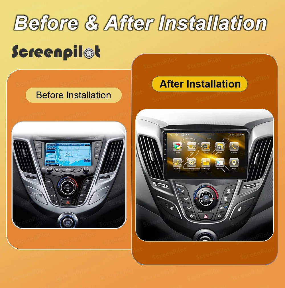 Android 16 Car Radio Stereo For Hyundai Veloster FS 2011 2012 2013 2014 2015 2016 2017 Multimidia Player Video Carplay GPS 5G BT