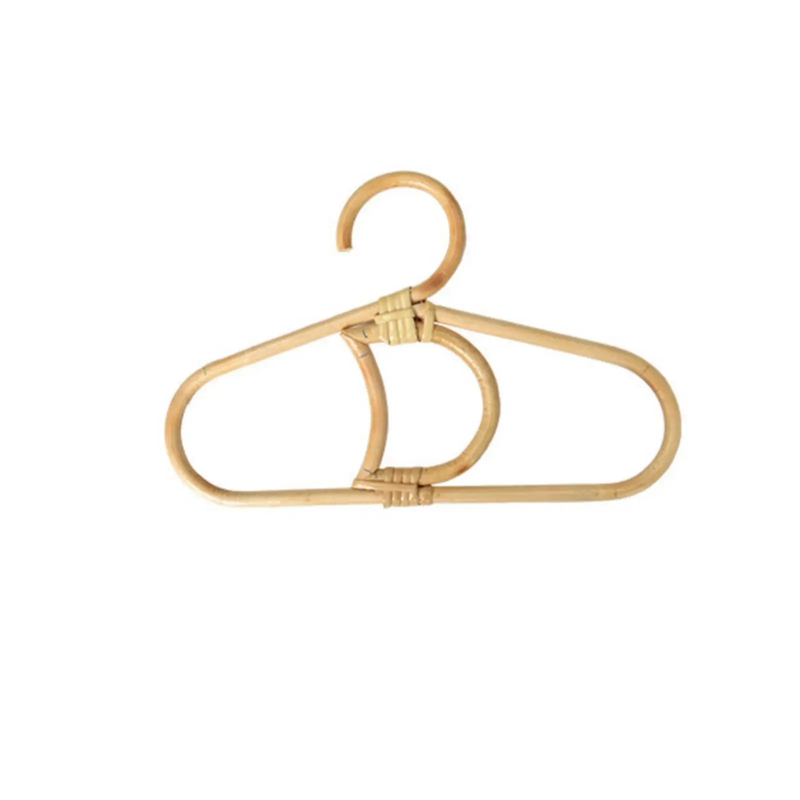 Rattan Clothes Hanger Handwoven Rattan Hanger for Infant, Toddlers, Nursery, Closet, Photo Portrait