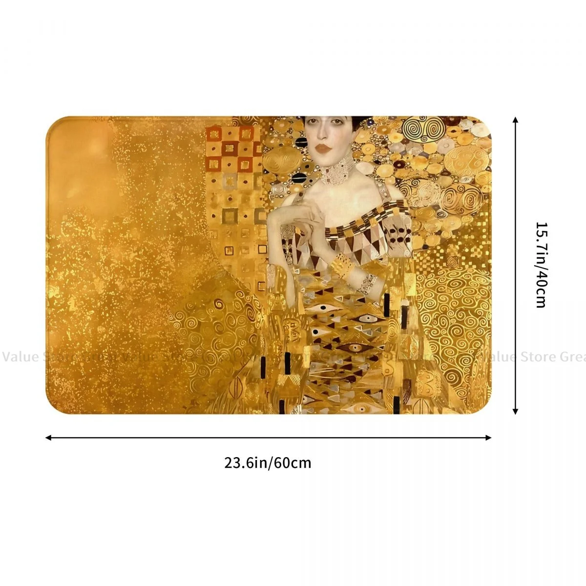 Gustav Klimt Patting Art Non-slip Doormat Woman In Gold Portrait Living Room Bedroom Mat Outdoor Carpet Home Modern Decor