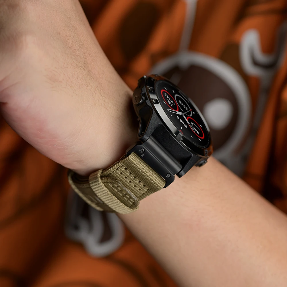 QuickFit 22mm 26mm Nylon Strap for Garmin Fenix 8 47 51mm Band for Fenix 7 7X 6X Pro forerunner 970 965 Bracelet Watchband