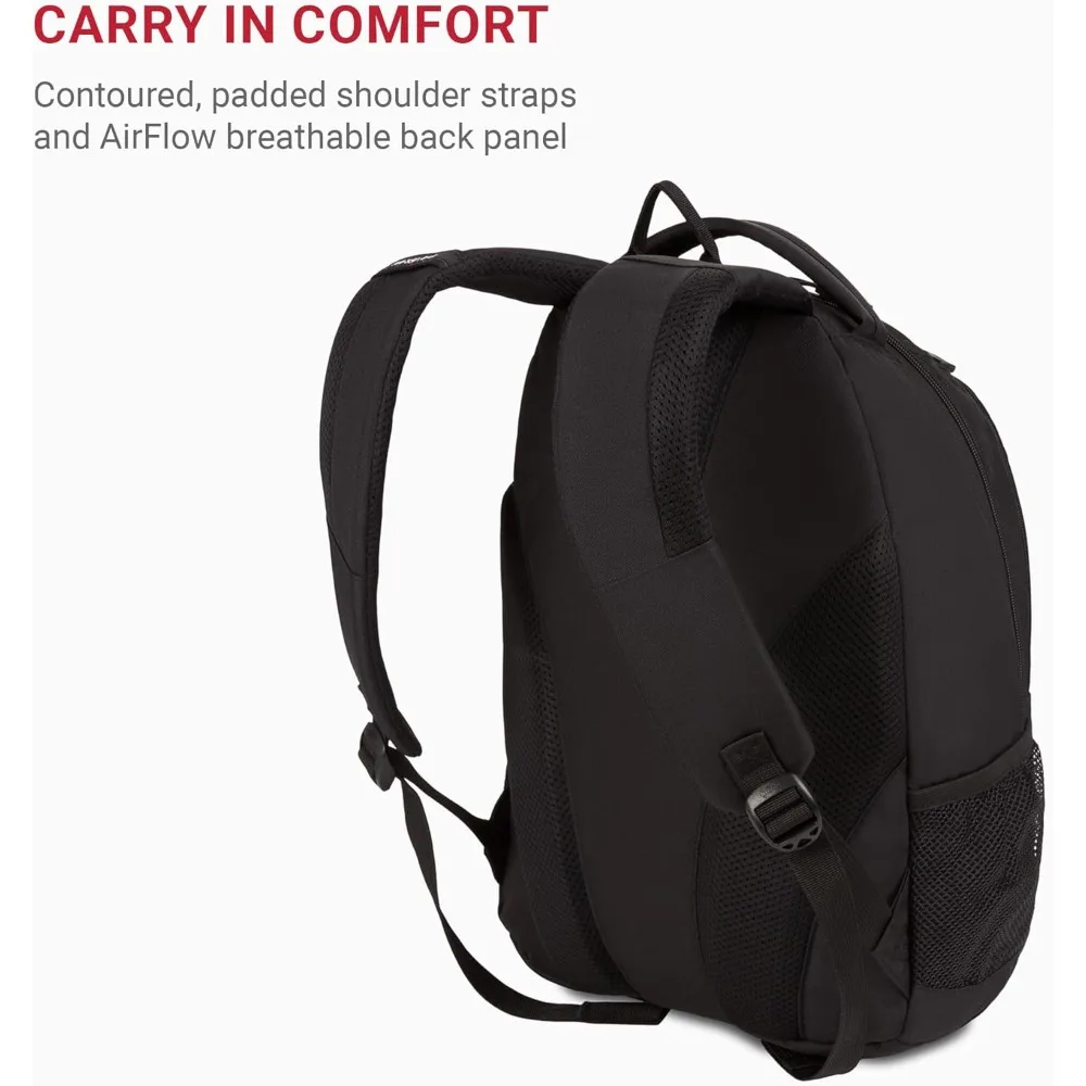 1186 حقيبة ظهر بنجي، أسود، 17 بوصة