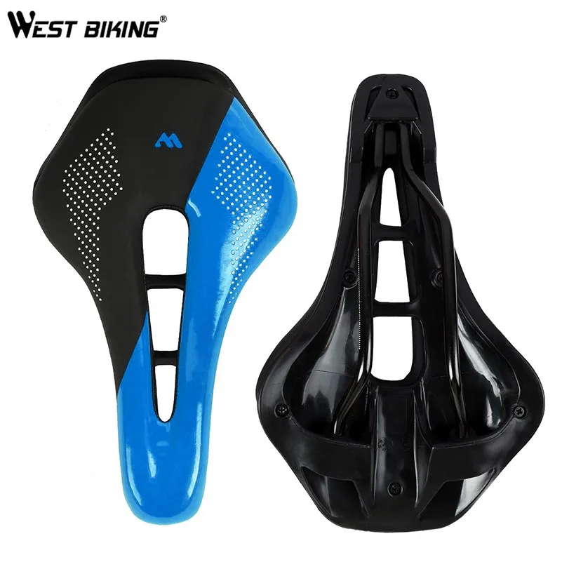 XIHAMA دراجة وسادة ضوء دراجة الطريق، أسود أزرق، 2 سرج دراجة