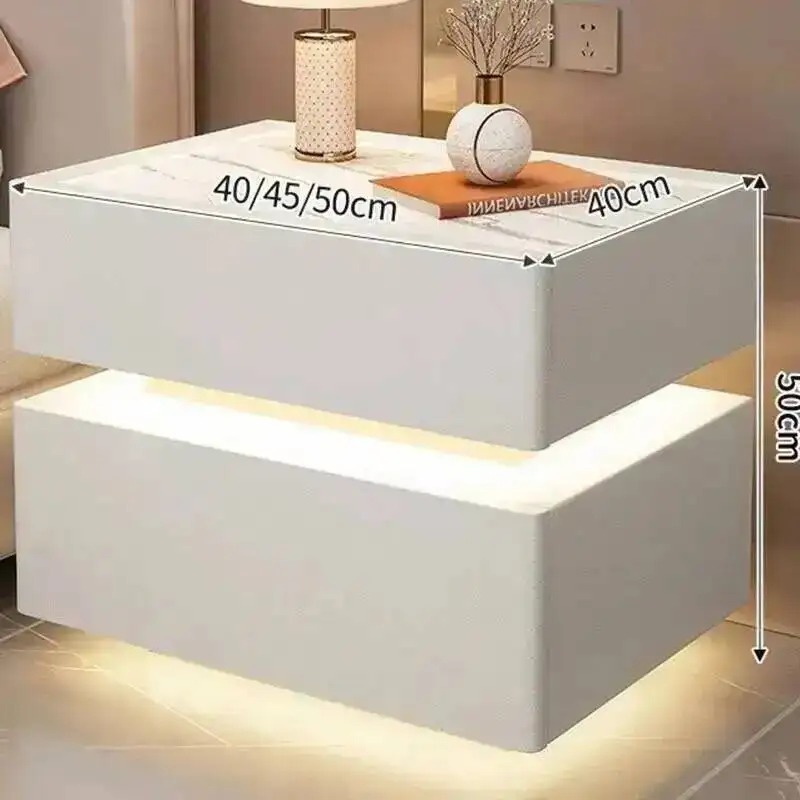Light Modern Nightstand Free Shipping Minimalist Drawers Origanizer Nightstand Pretty Small Space Nachttisch Bedroom Furniture