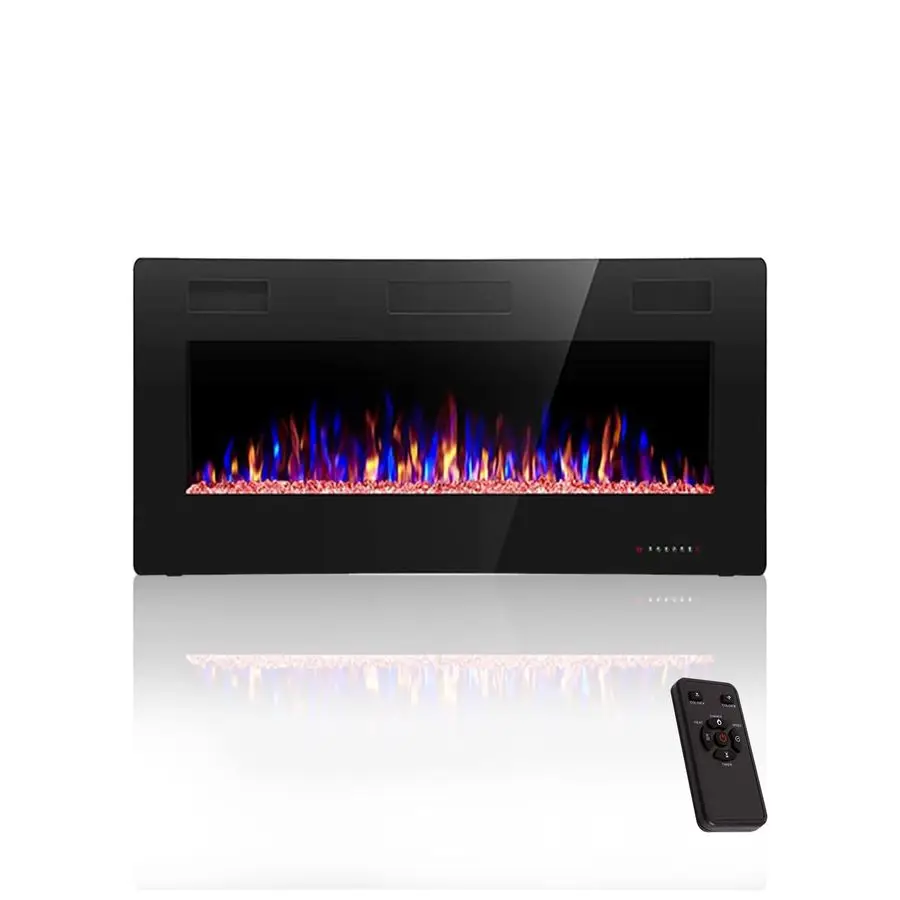 

36 Inch Electric Fireplace,inWall Recessed and Wall Mounted Electric Fireplace Heater,UltraThin Linear Fireplace Heater with Rem
