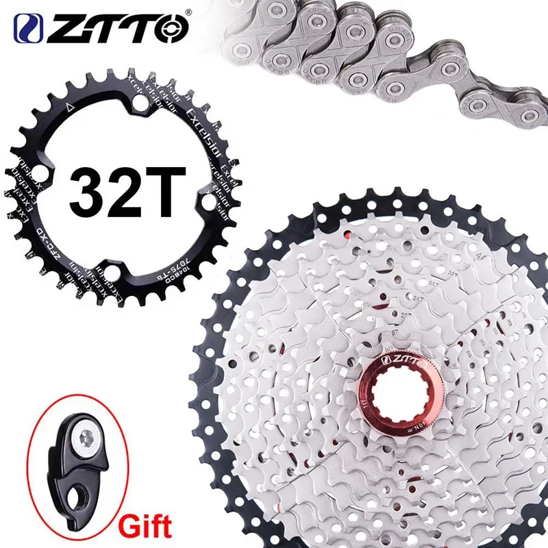 MTB 10 Speed Cassette 10s 11-40T/42T Mountain Bike Sprocket X10 Chain Bicycle Chainring 10v K7 Range For SHIMANO M780 M590 M6000