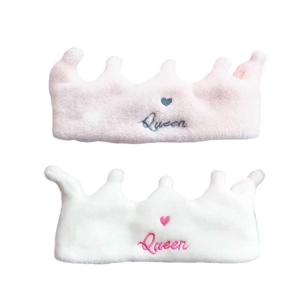 

2Pcs Crown Headbands Elastic Hair Bands for Face Washing Makeup Spa Hair Wraps for Women Girls Outdoor Exercise Running