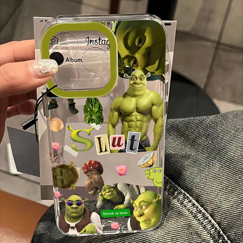 Lustige Cartoon-Film Shrek Handyhülle für iPhone 17 16 15 11 12 14 13 Pro Max Mini XS X XR 7 Plus 17E Stoßfeste Silikonhülle