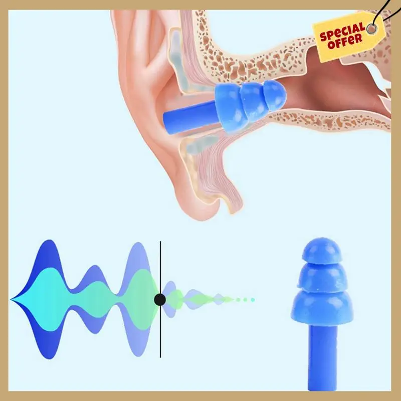 ソフトシリコン耳栓防水水泳耳栓再利用可能なノイズリダクション睡眠耳栓聴覚プロテクター-WMAN