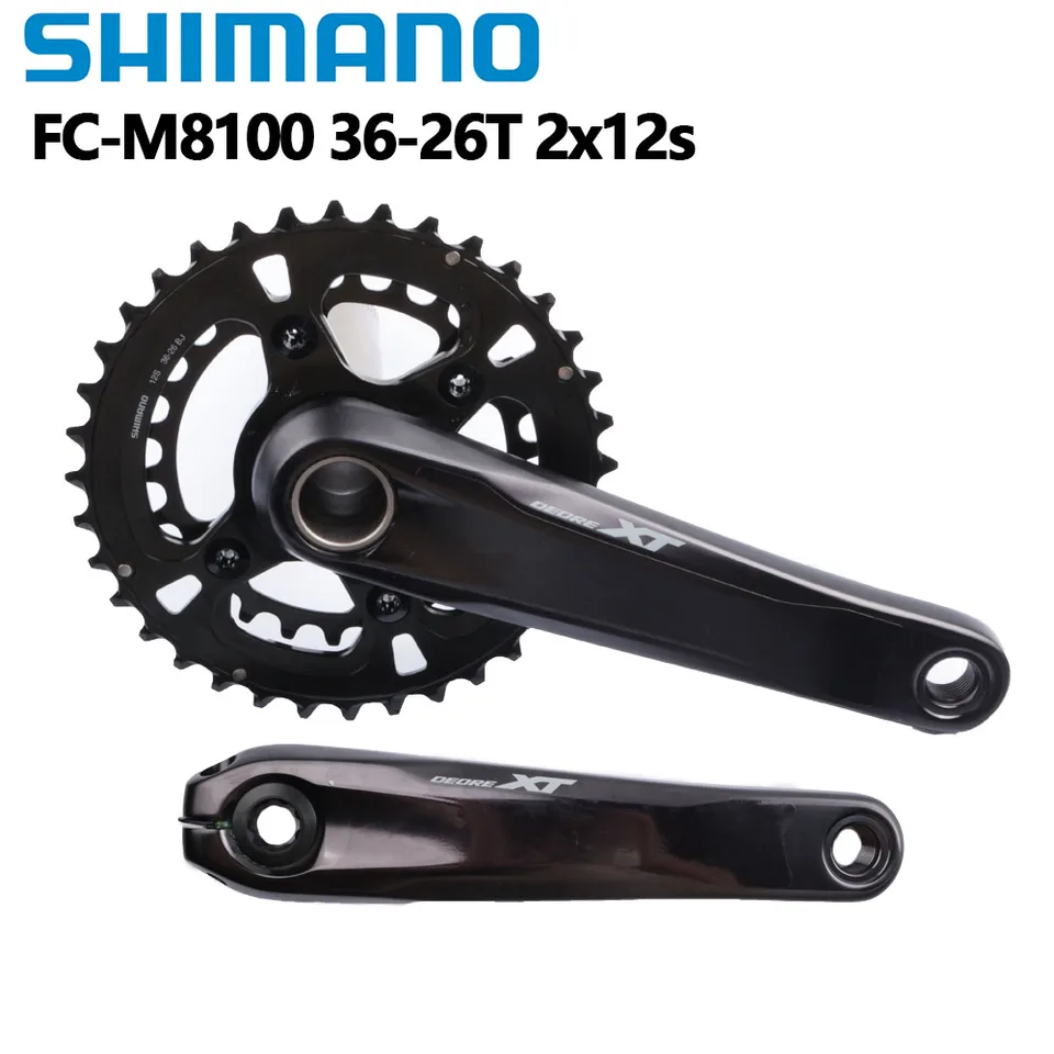 Shimano DEORE XT SLX M8100 M7100 Crankset 36-26T Double Chainring