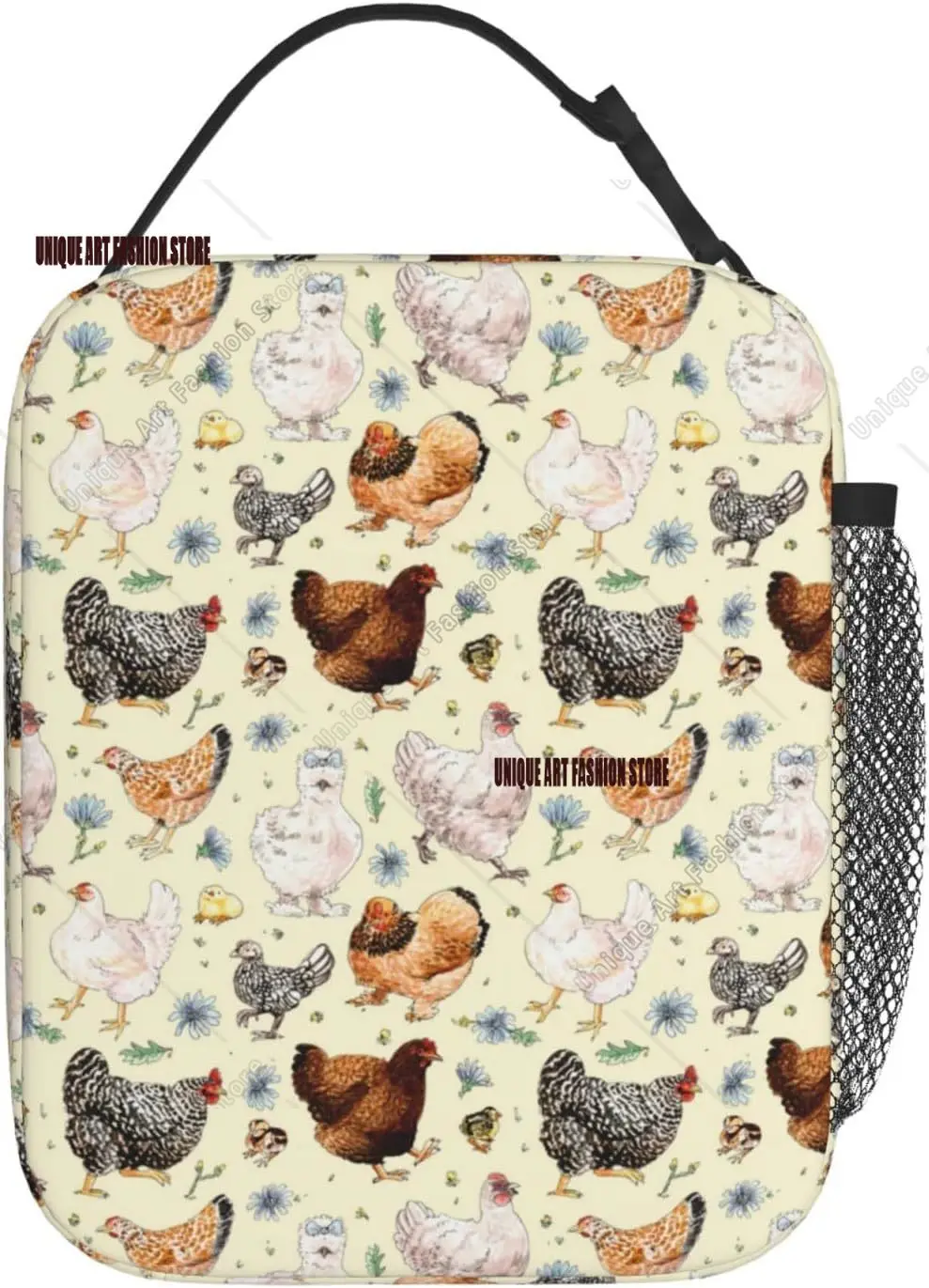 Hen And Chicken Farmhouse Insulated Lunch Box Bag for Boy Girls Reusable  Lunch Box Ideal for Hot or Cold Snacks Bento Boxes