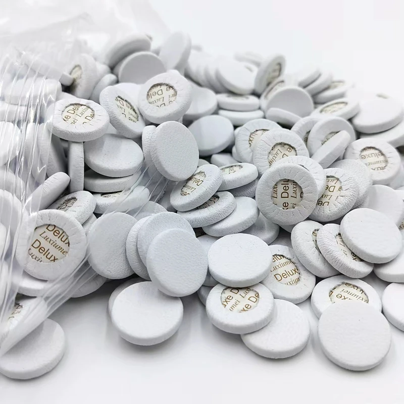 50 Pieces White Leather Clarinet Pads Individual Size for Woodwind Instrument Maintenance