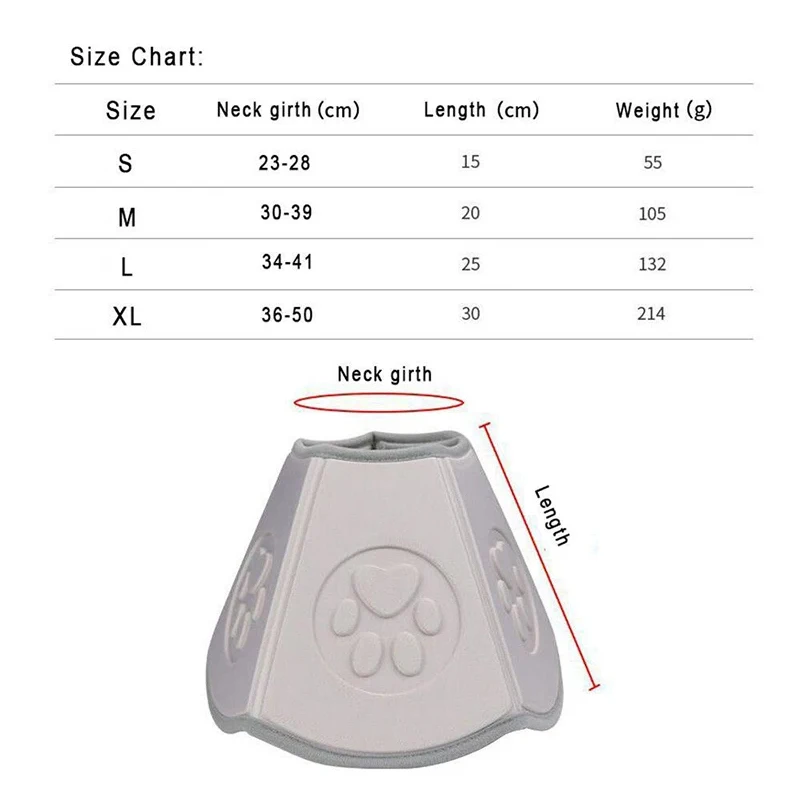 조정 가능한 소프트 콘 보호 고리, 물린 방지, 핥기 긁힘, 상처 회복 슬리브, 고양이와 개, 수술 후