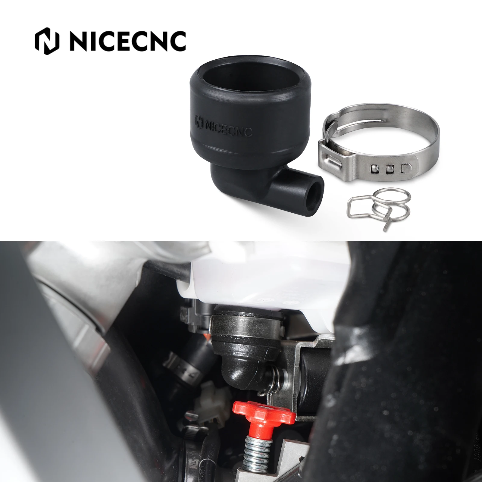 

NICECNC 2024-2025 For KTM EXC 300 EXC 250 XCW 300 For Husqvarna TE 300 250 GasGas EC 300 250 Fluororubber Angle Piece Oil Tank