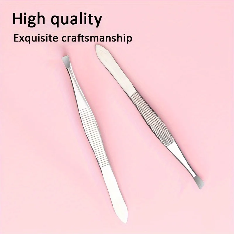 Pinzette per depilazione Strumento per trucco per sopracciglia sfumato Tagliacapelli per sopracciglia inclinato in acciaio inossidabile Strumento per depilazione e trucco