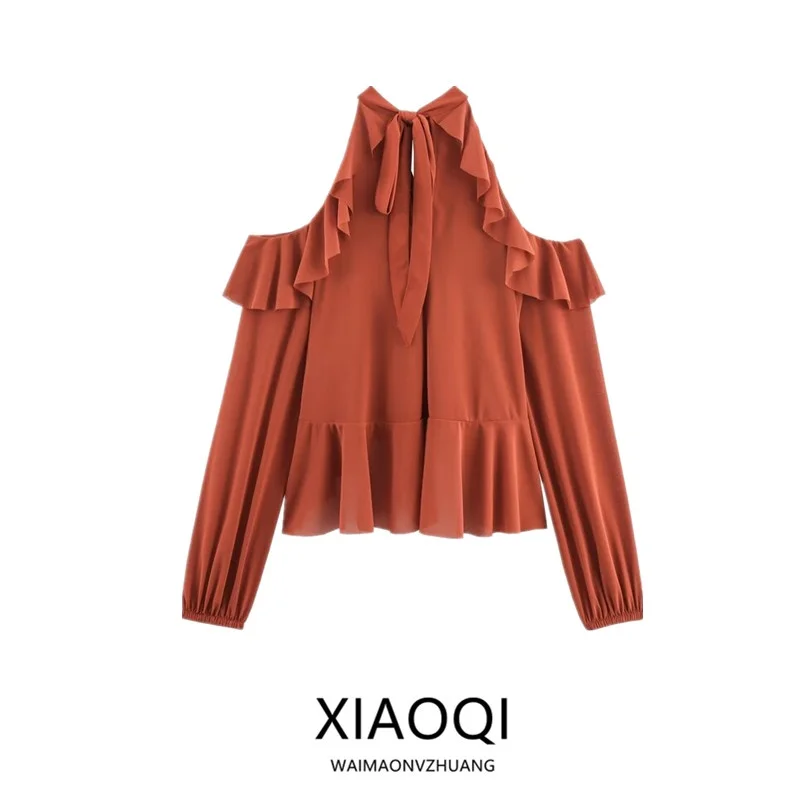 Faion Ne – haut en dentelle pour femmes, Design suspendu, décoration superposée, irt, coupe ample, autre matériau, 00%, nouvelle collection automne 2025