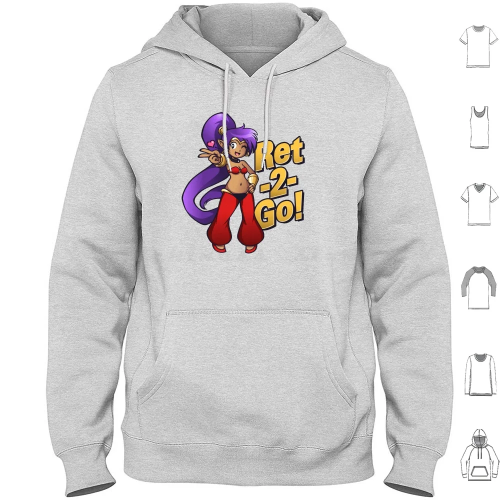 Ret-2-Go! Sweat à capuche à manches longues Shantae Riskys Revenge Shantae And The Pirates Curse Half Genie Hero Wayforward