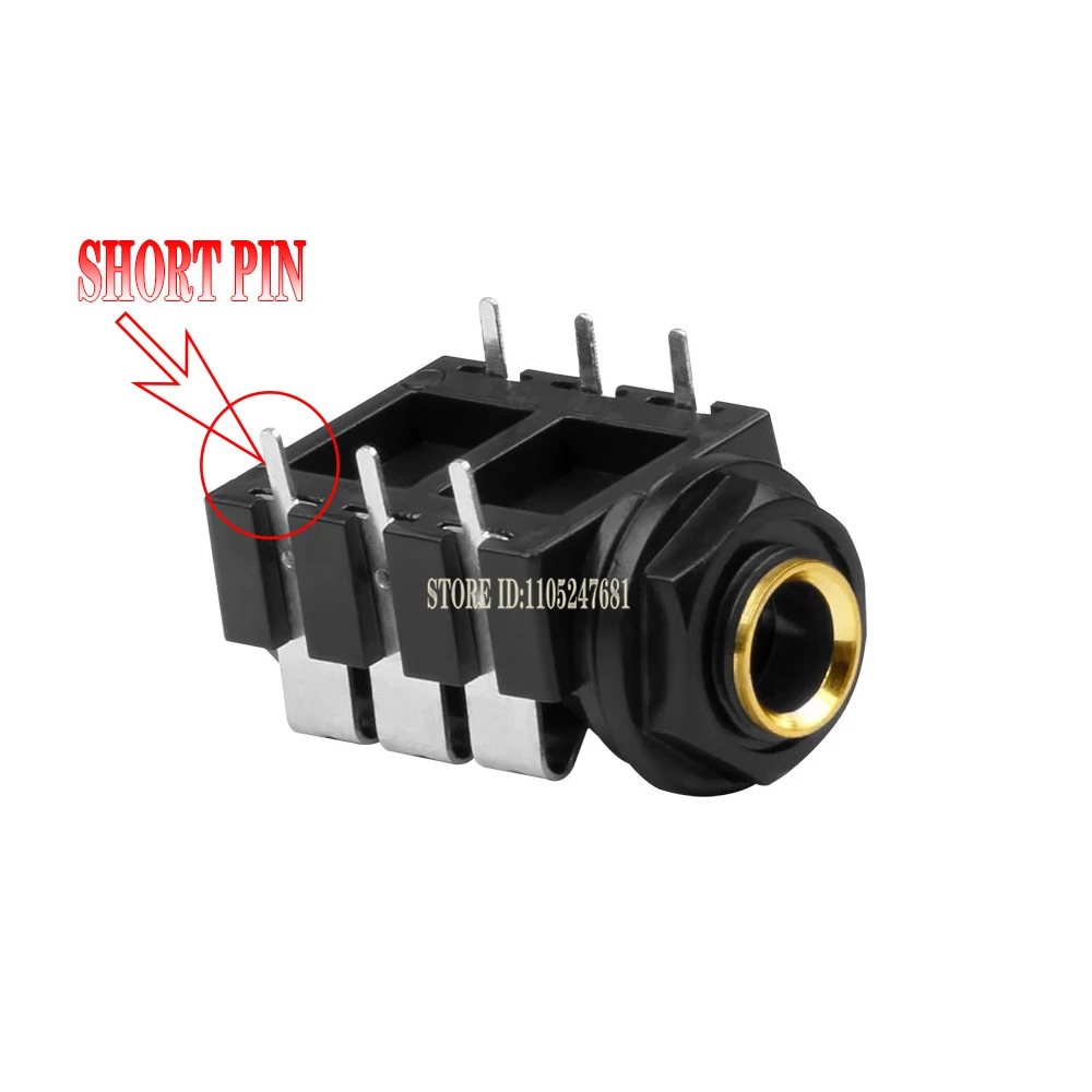 2/5pcs 6.35mm/6.35 Stereo Audio Microphone Female Socket/jack Connector 6.3mm 6p/6pin For Pcb Plug-in