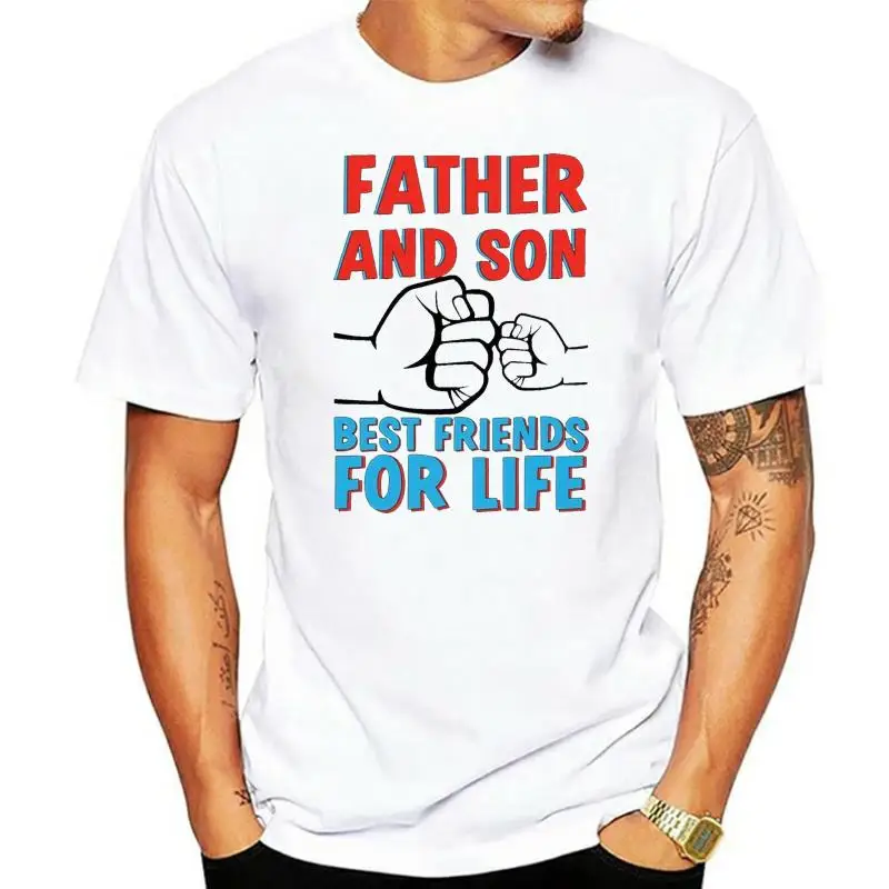 Fathers Day T Shirt Fist Bump Father And Son Best Friends Mens T Shirts Diy Prited Tee Shirt