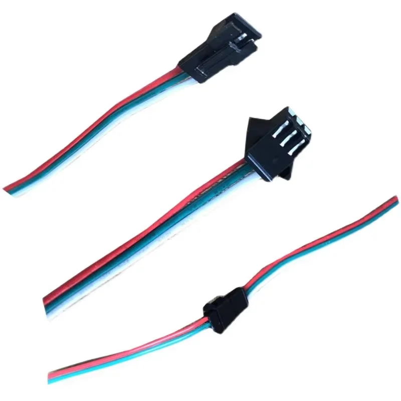 Led Connector 3pin Male/female JST SM Connector Wire Cable for WS2812B WS2811 WS2812 LED Strip Smart 5050 RGB Pixels Lights Tape