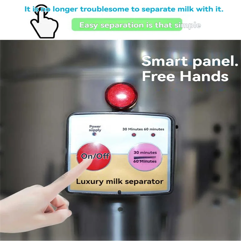 Centrífuga de leche, máquina separadora de mantequilla, máquina de leche de vaca, tambor de acero completo, separación de gran capacidad Ghee