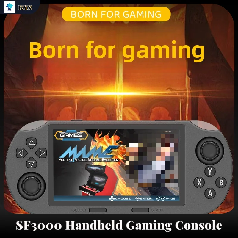

SF3000 Handheld Gaming Console 4.5 Inch IPS Screen Retro Video Game Console Built-in 20000+ Games For PS1/GBA/SFC/MD/ATARI/MAME