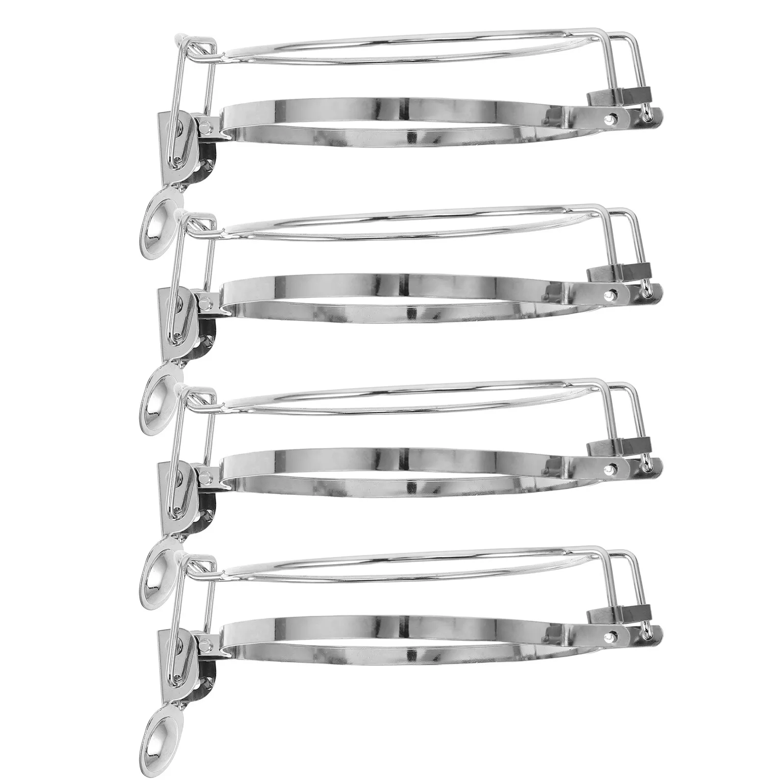 4Pcs Sealing Buckle Airtight Jar Wire Clamp Stainless Steel Leak-Proof Snap Clasp for Glass Canning Containers 108Mm