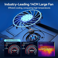 Gaming Laptop Cooler with 5.5-Inch External Cooling Fan for Fast Cooling of 15.6-21-Inch Computer Laptops, 3Port USB A Connector