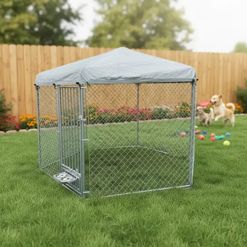 Hexagonal Metal Dog Cage Outdoor Pet Exercise Pen Durable Wire Fence Kennel for Small Medium Dogs Portable Playpen Yard