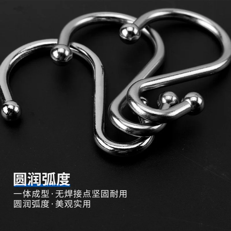 Metal Clothes Hanger S Hook Shower Curtain Hook Kitchen Hanger Hook Metal S-hook Bathroom Accessories