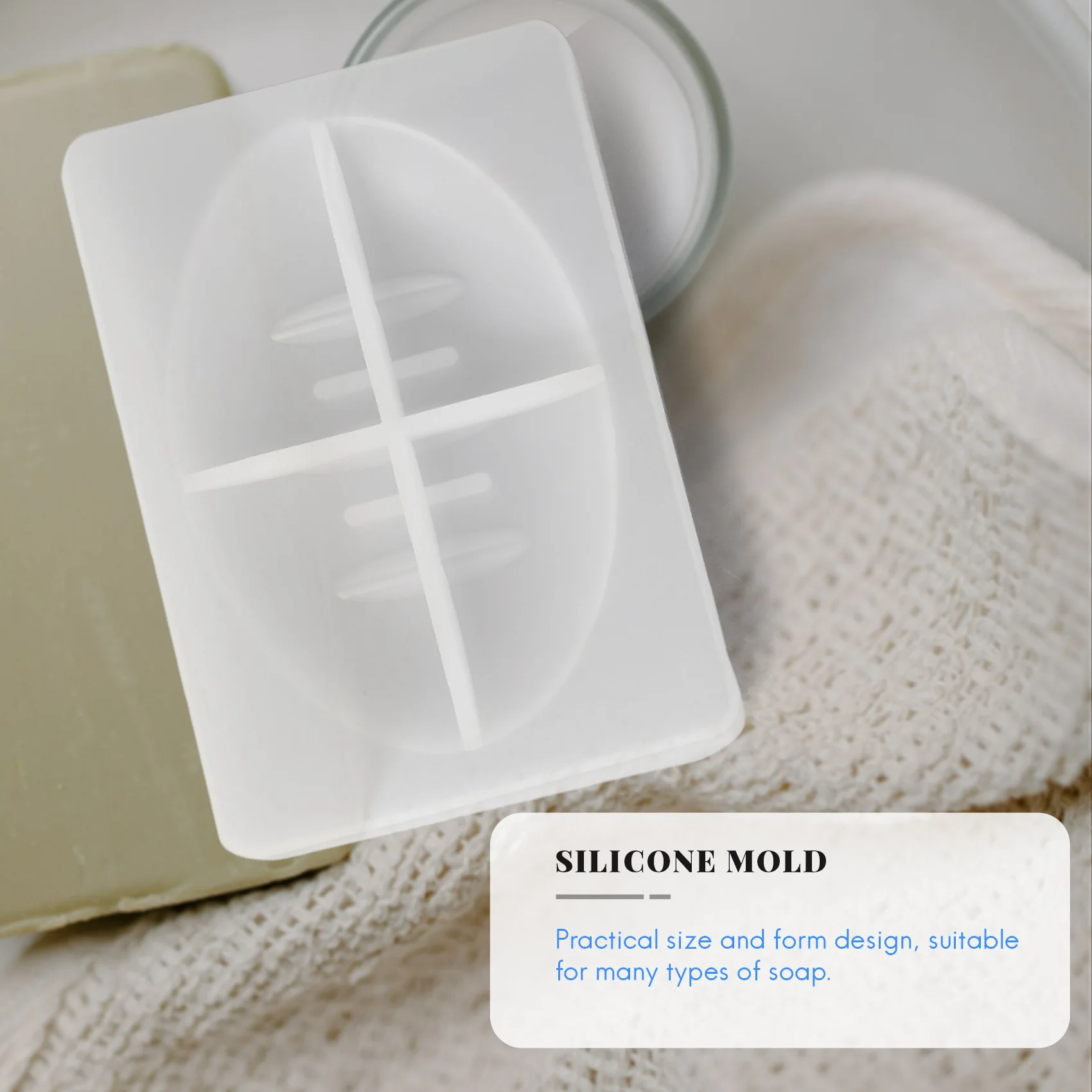 

-November 2PCS Silicone Soap Dish Resin Mold Oval/Square Drain Soap Box Epoxy Resin Casting Mould Home Organizer