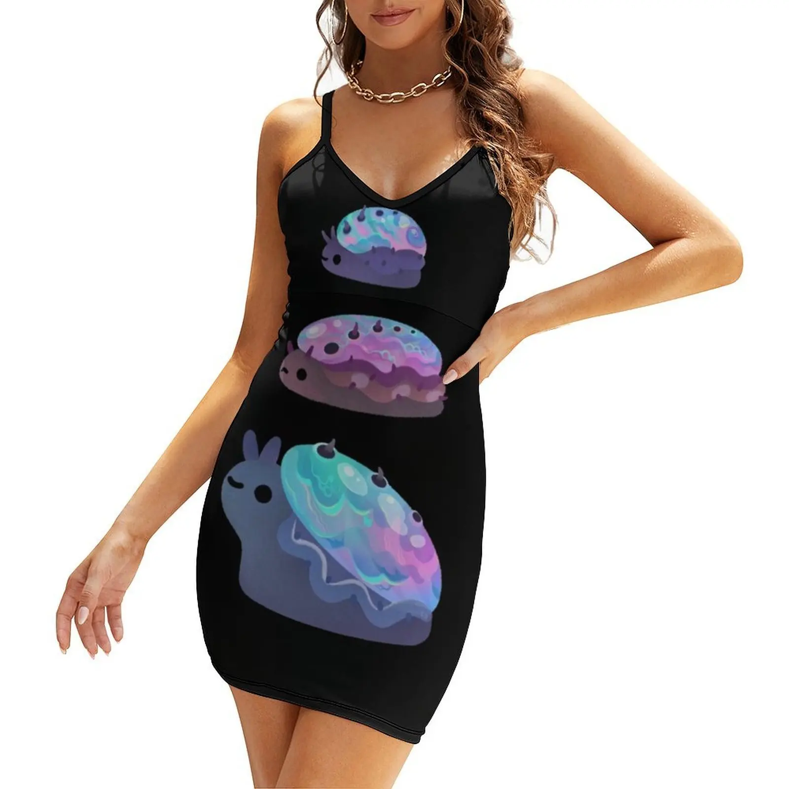 

Abalone - dark Sling Dress summer woman dress 2025 birthday dress for women sexy vintage