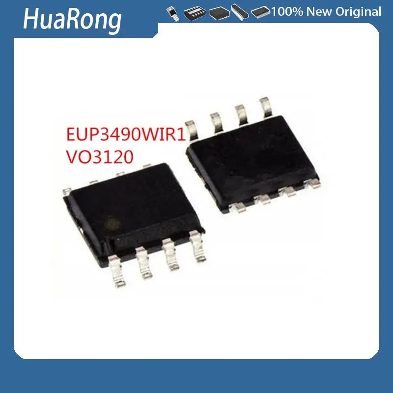 5PCS/LOT     P3490    EUP3490    EUP3490WIR1    VO3120     SOP8