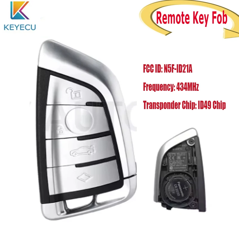

KEYECU Original Smart Remote key Fob for BMW 3 5 6 7 X3 X5 X7 G Series G30 G32 G11 2018 2019 2020 2021434MHz ID49 N5F-ID21A 4B