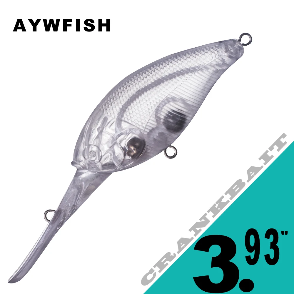 

AYWFISH 10PCS Unpainted Deep Water Crankbait Wobbler 10CM 11.5G Floating Crank Bait Artificial Bait Bass Fishing Lures Blank